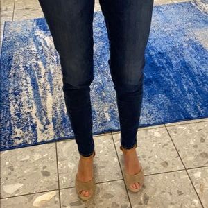 Suede wedge sandals